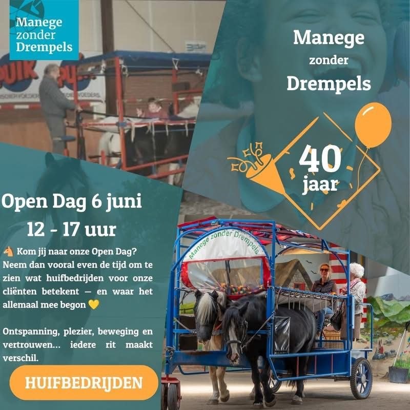 OPEN DAG – 40 JAAR MANEGE ZONDER DREMPELS